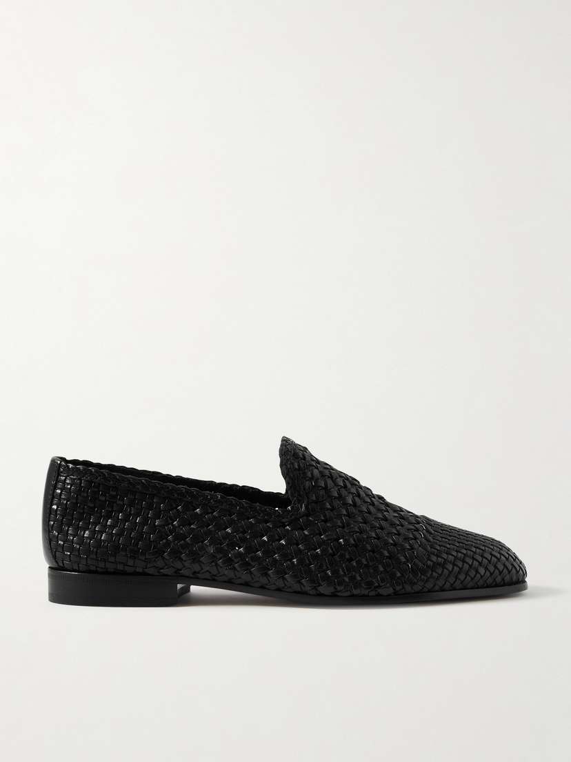 The Row Davis Woven Leather Loafers