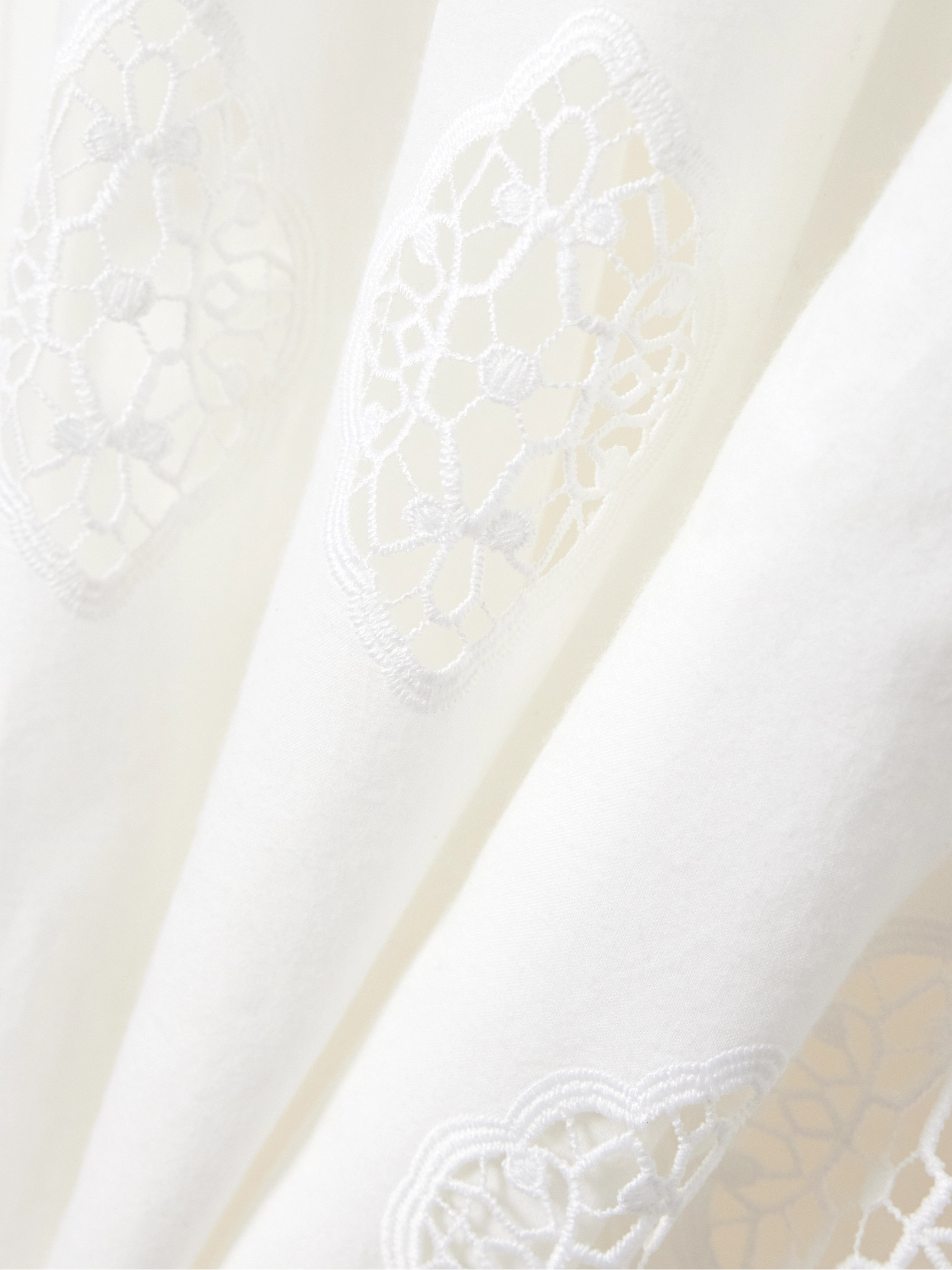 Erdem Broderie anglaise-trimmed cotton-blend midi dress thumbnail