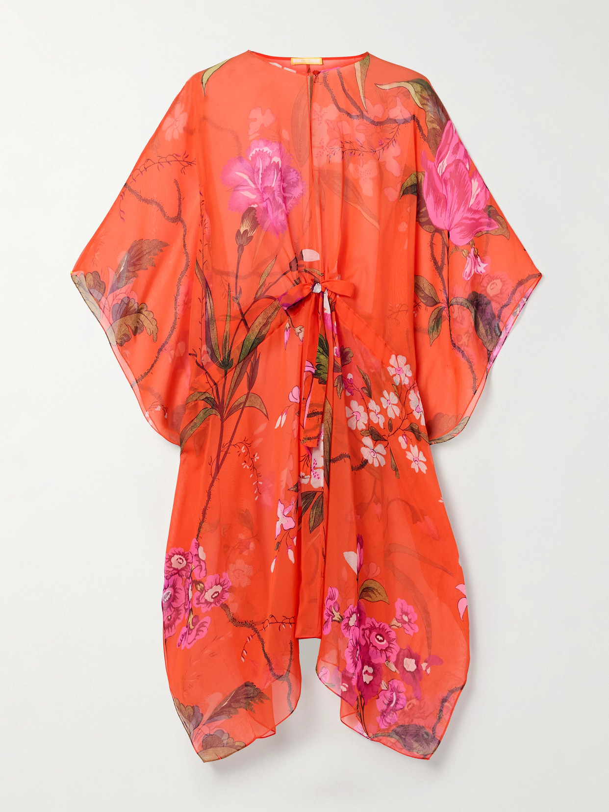 Erdem - Floral-print Cotton And Silk-blend Mini Dress - Red