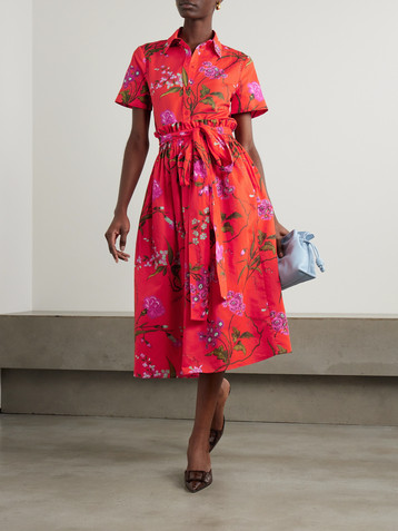 Erdem Swinbrook floral-print cotton and linen-blend shirt