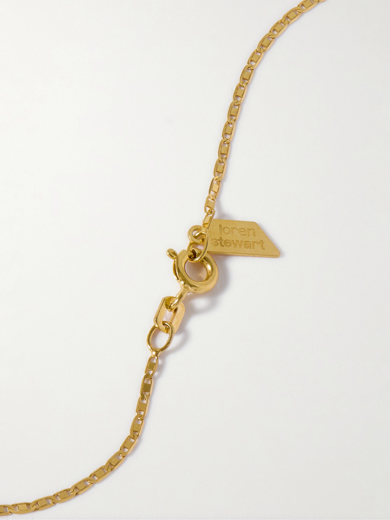 Loren Stewart Baby Valentino 10-karat Gold Agate Necklace In Green