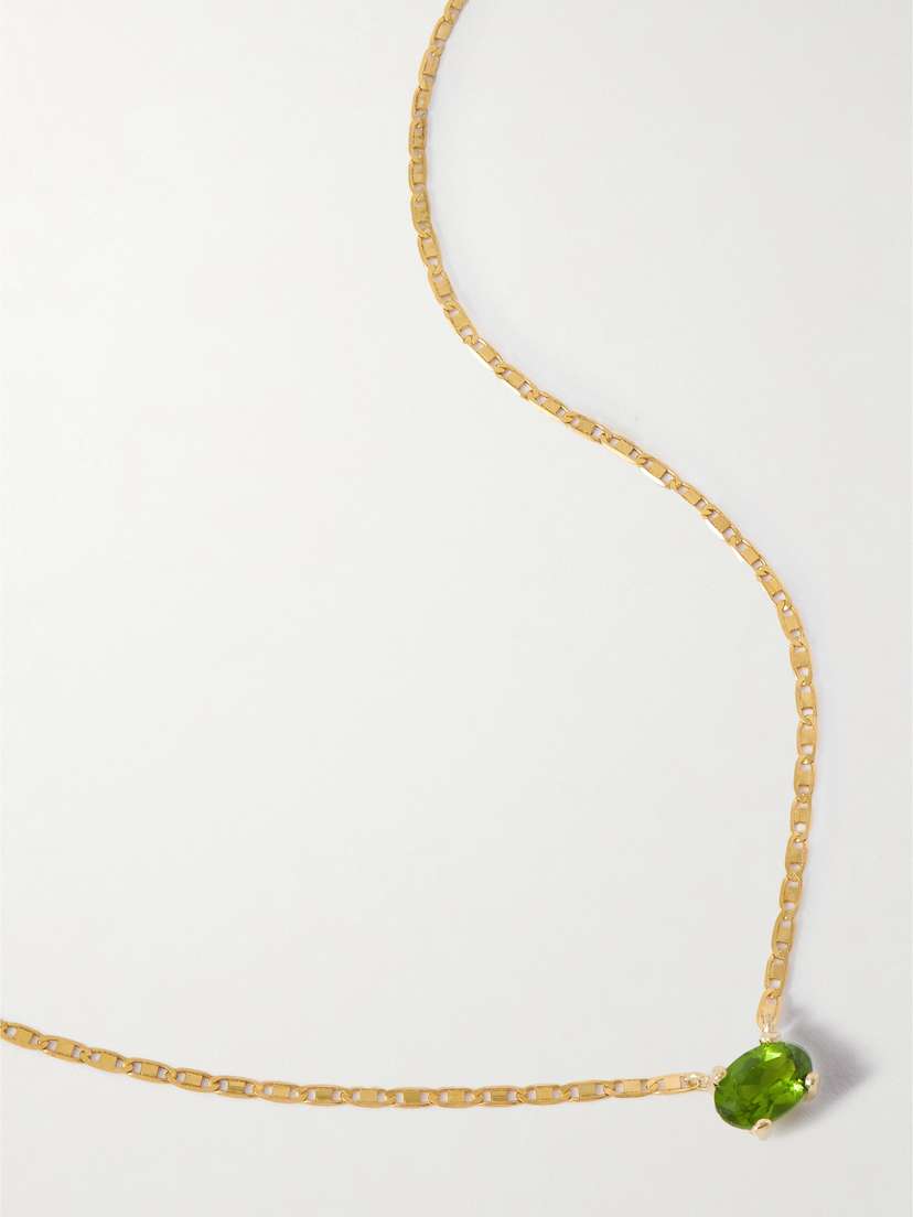 Loren Stewart Baby Valentino 10-karat Gold Agate Necklace