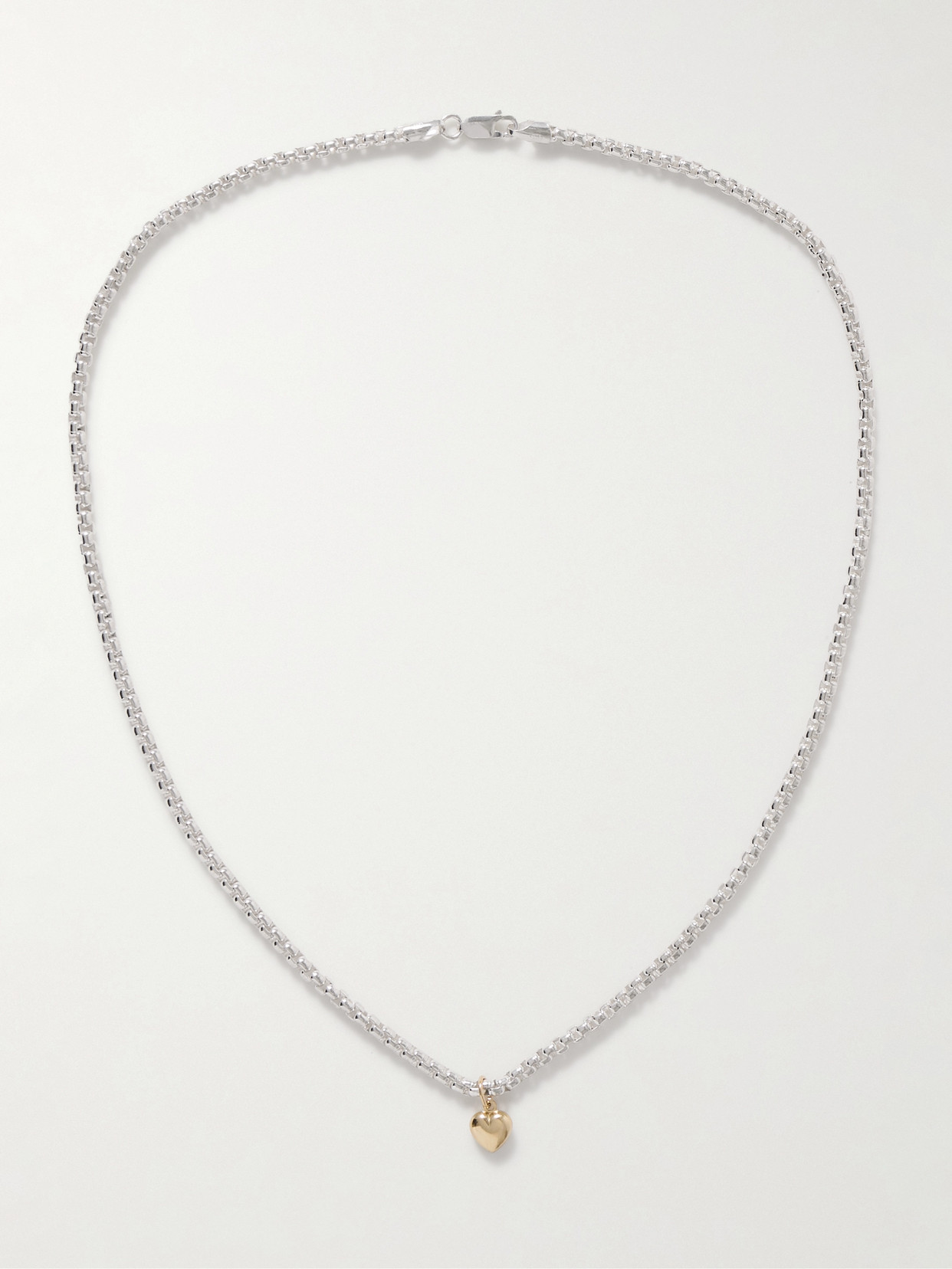 Loren Stewart Gordita Sterling Silver And Gold-plated Necklace In White