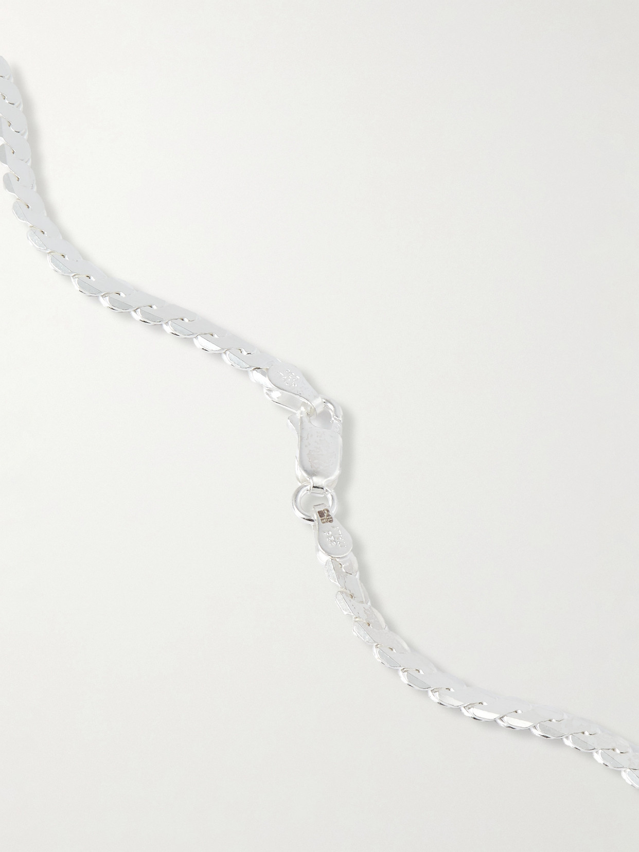 Loren Stewart Serpentine Sterling Silver Necklace In Silver