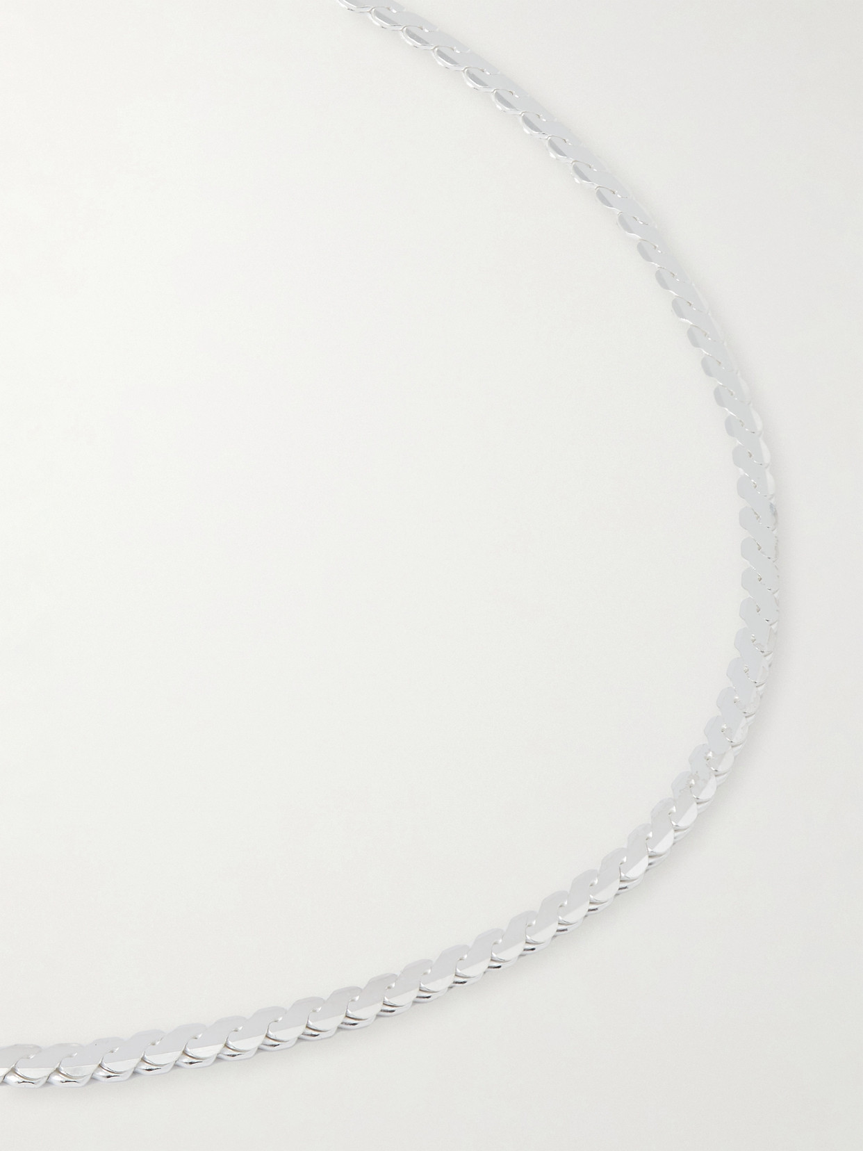 Loren Stewart Serpentine Sterling Silver Necklace In Silver
