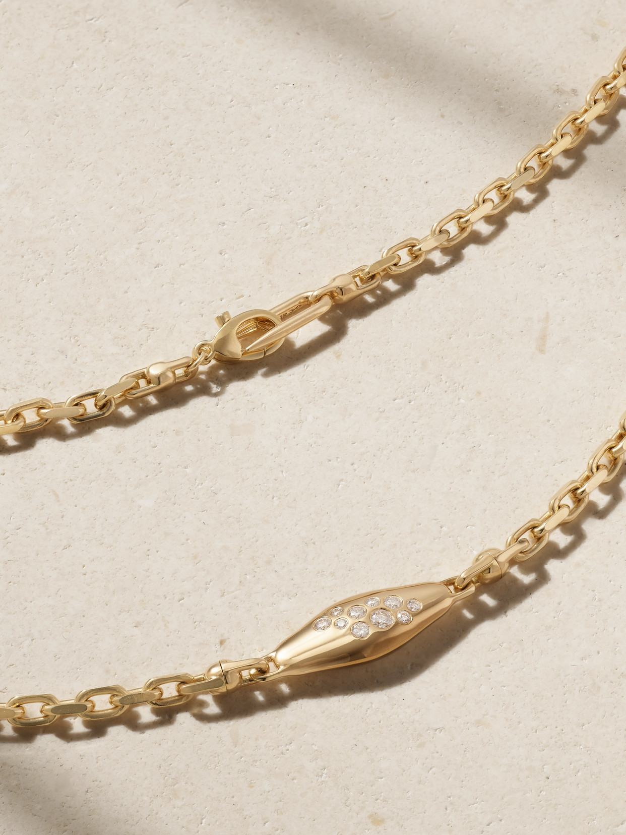 Uniform Object Mini Vessel 18-karat Gold Diamond Necklace In Gold