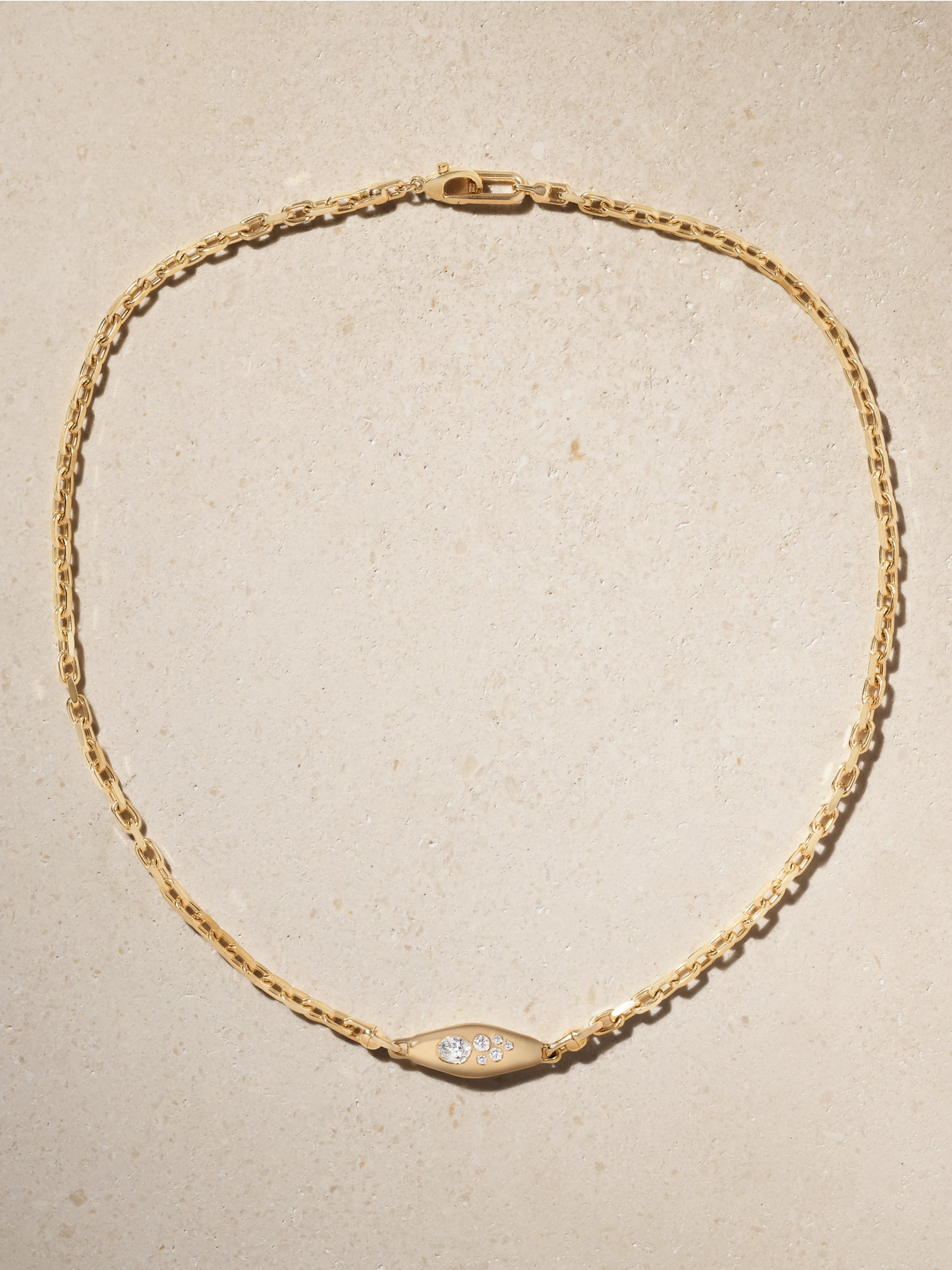 Uniform Object Mini Vessel 18-karat Gold Diamond Necklace