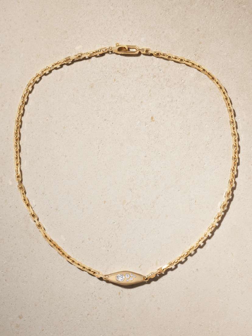 Uniform Object Mini Vessel 18-karat Gold Diamond Necklace