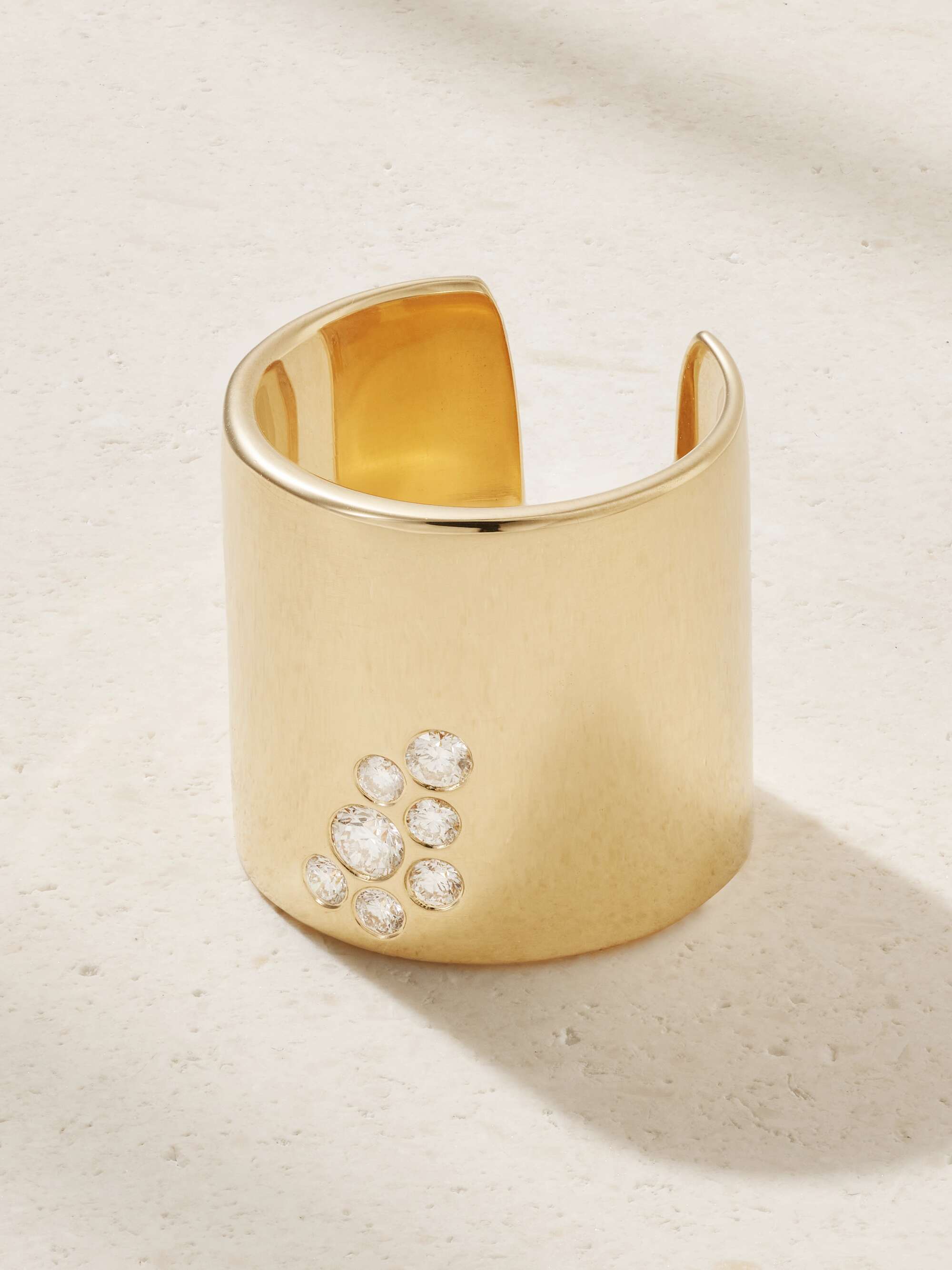 UNIFORM OBJECT Cuff 18karat gold diamond ring NETAPORTER