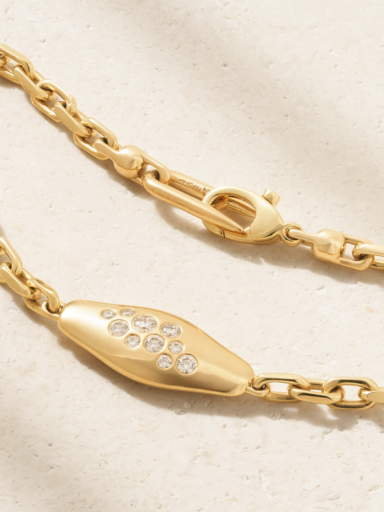 Uniform Object Mini Vessel 18-karat Gold Diamond Bracelet In Gold
