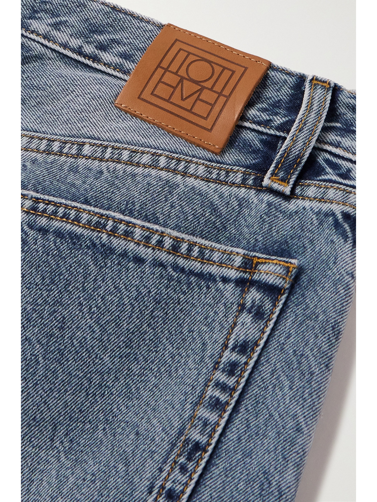 TOTÊME TWISTED SEAM HIGH-RISE STRAIGHT-LEG JEANS