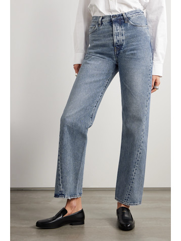 TOTEME Twisted Seam high-rise straight-leg jeans