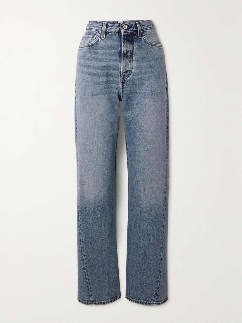 TOTEME Twisted Seam High-rise Straight-leg Jeans