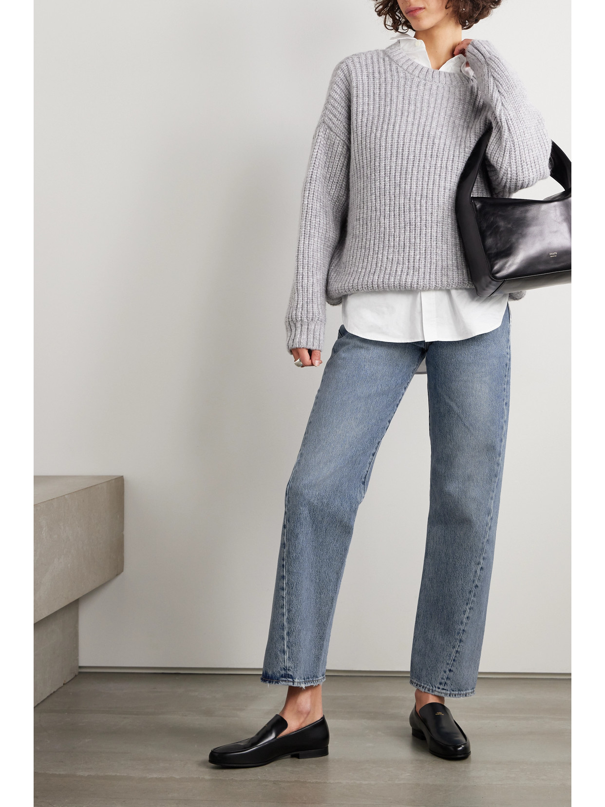 TOTÊME TWISTED SEAM HIGH-RISE STRAIGHT-LEG JEANS