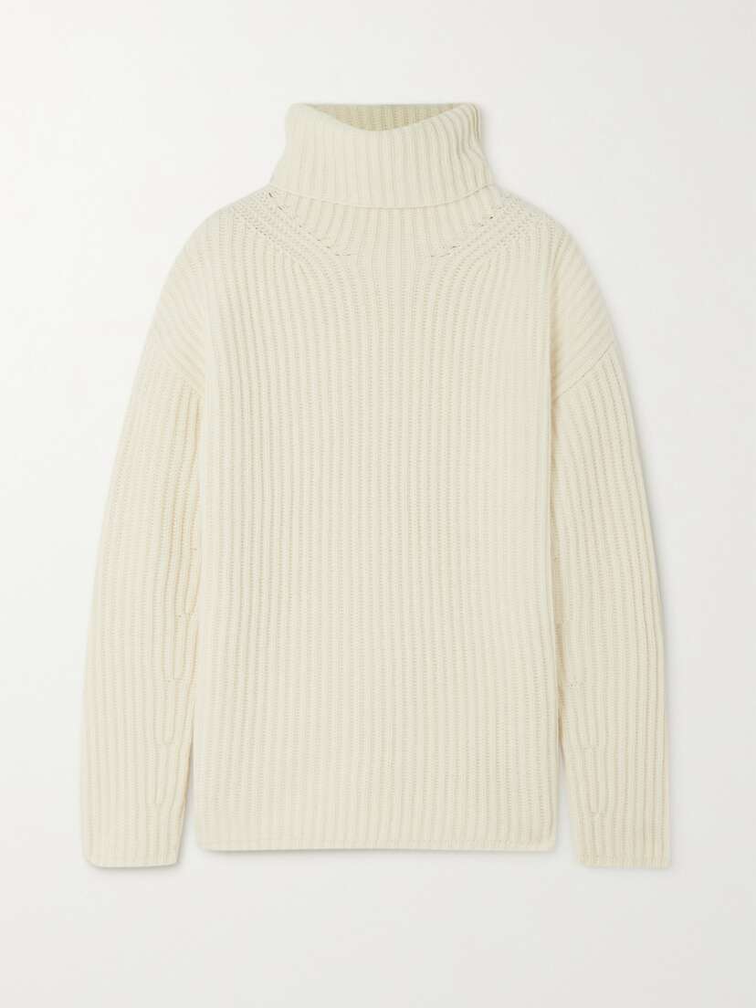 Joseph Ribbed Merino Wool Turtleneck Sweater