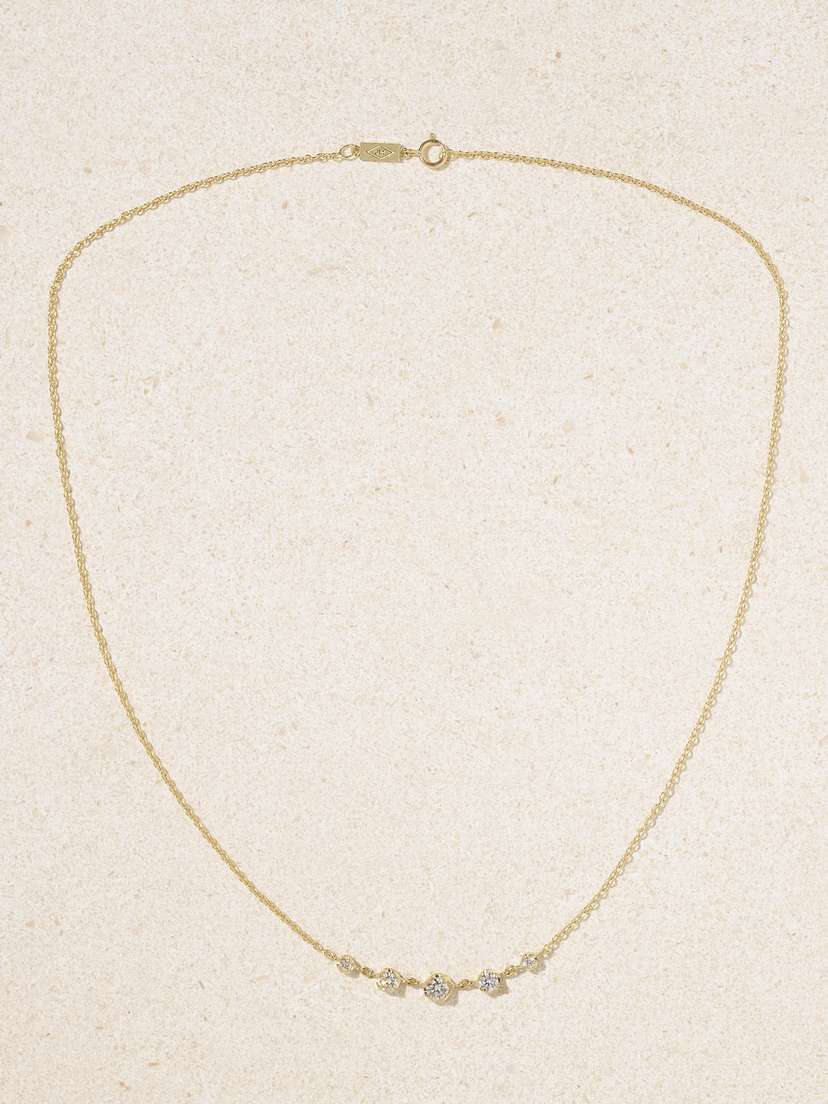 Jennifer Meyer 18-karat Gold Diamond Necklace