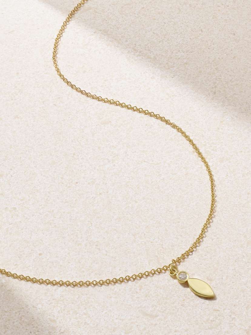 Jennifer Meyer 18-karat Gold Diamond Necklace