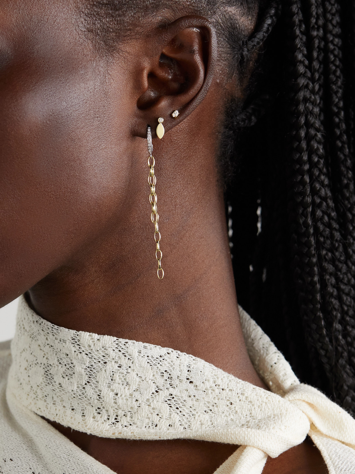Jennifer Meyer 18-karat Gold And Diamond Earrings In Gold