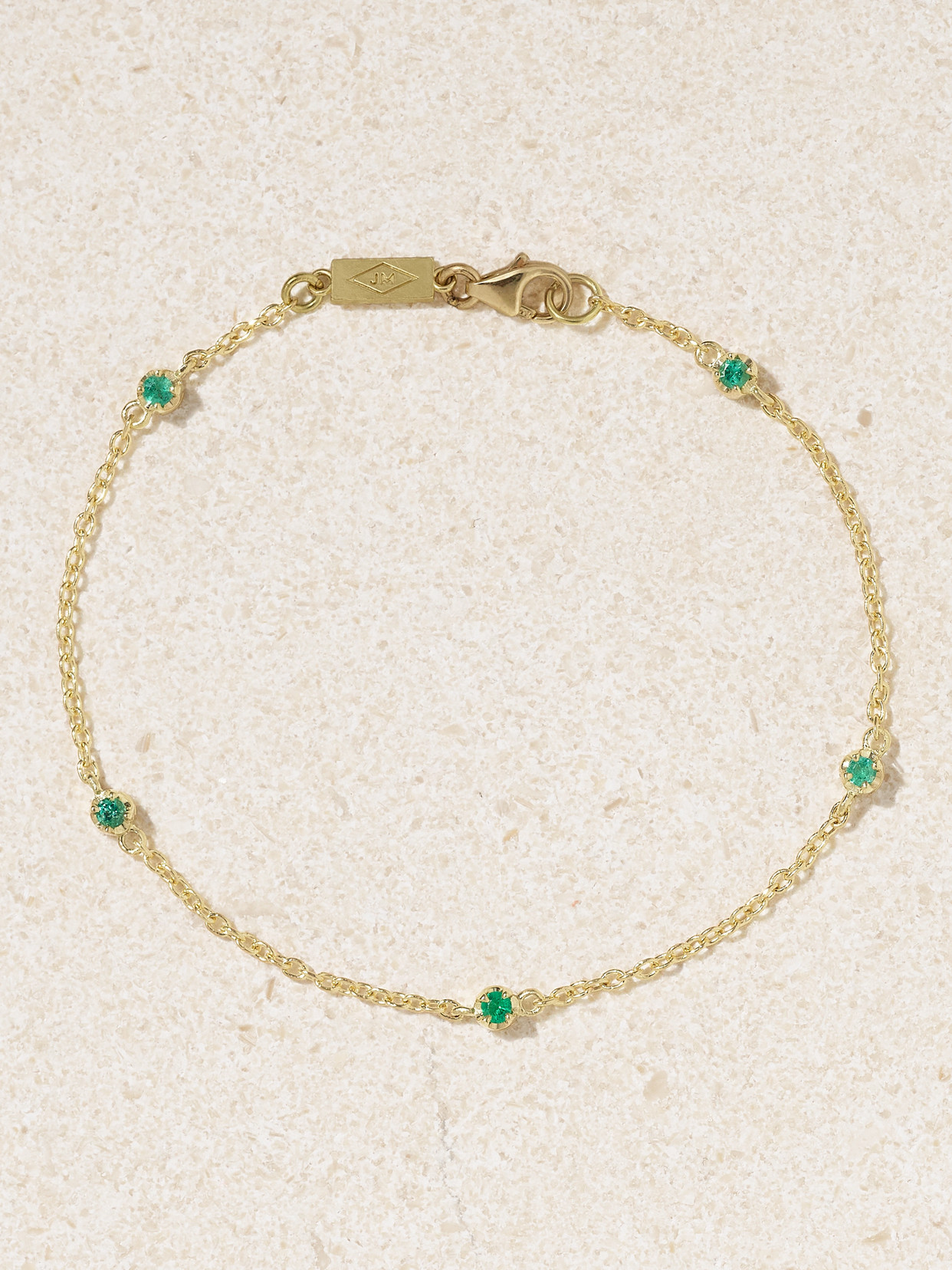 Jennifer Meyer 18-karat Gold Emerald Bracelet