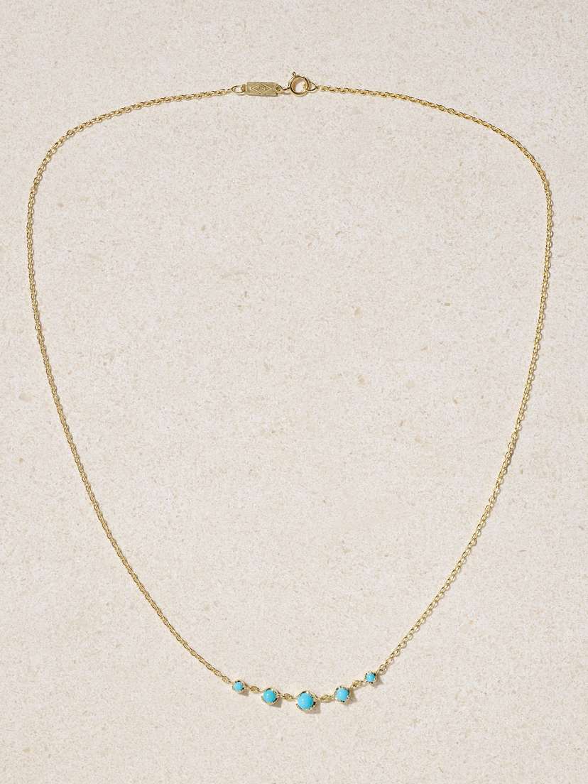 Jennifer Meyer 18-karat Gold Turquoise Necklace