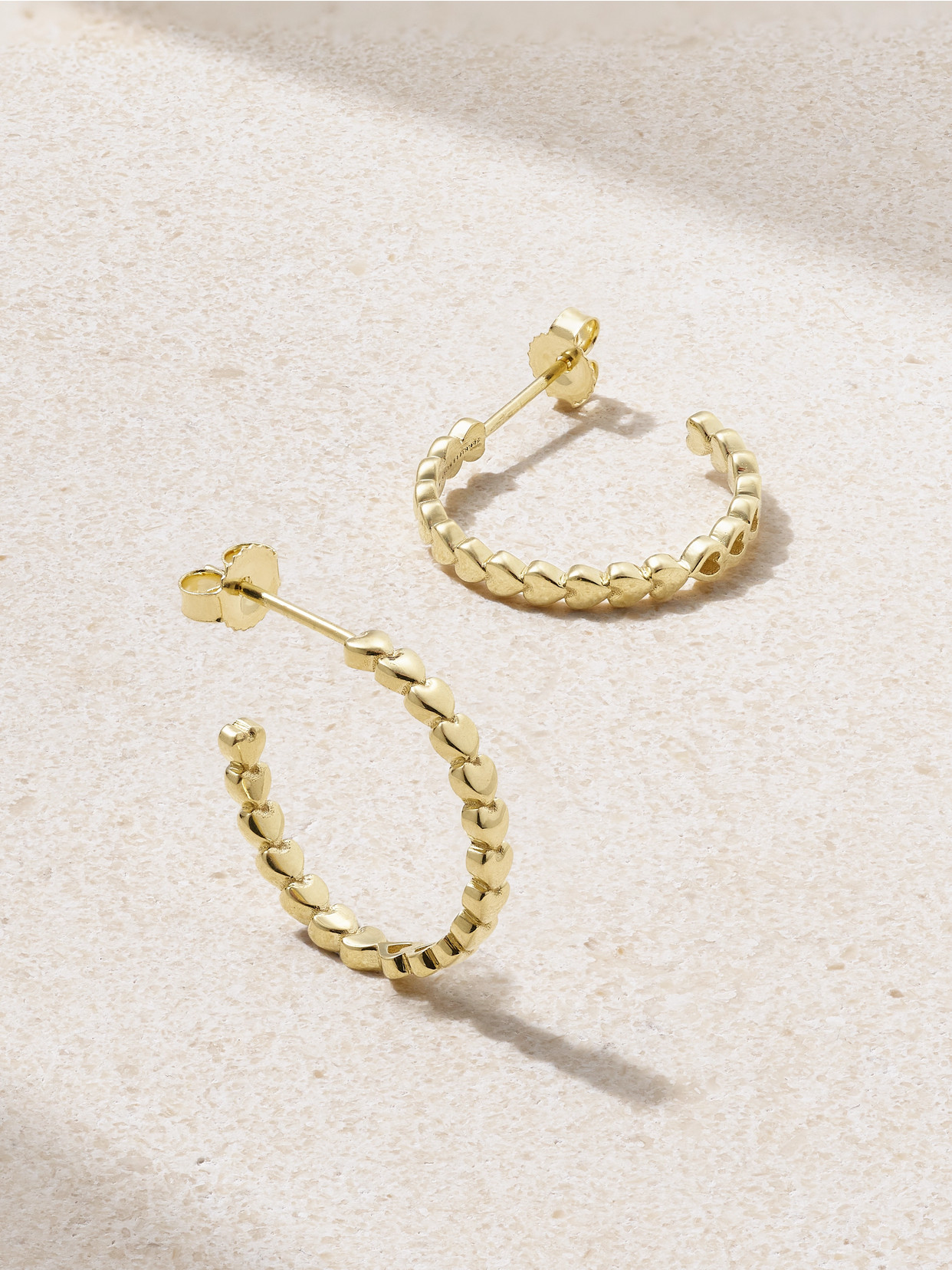 Jennifer Meyer Small Heart 18-karat Gold Hoop Earrings