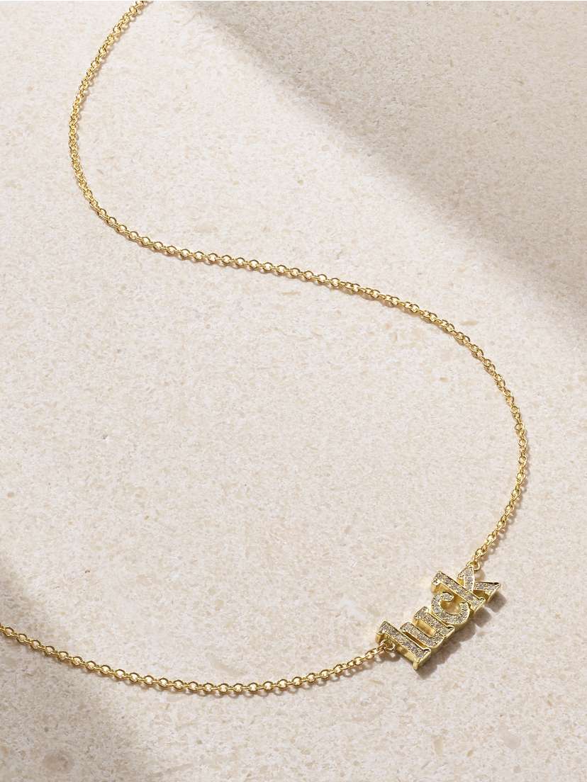 Jennifer Meyer Luck 18-karat Gold Diamond Necklace