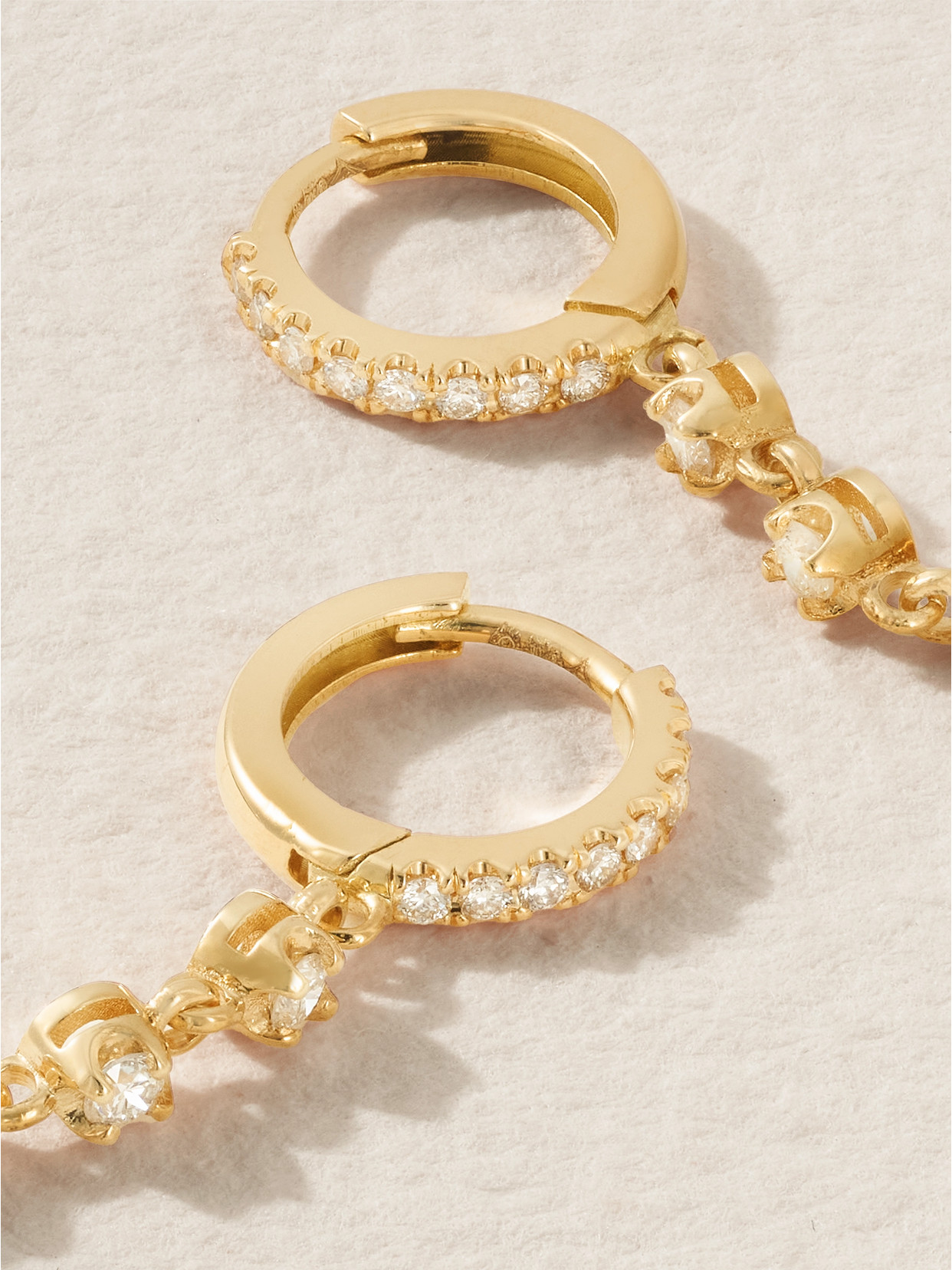 Jennifer Meyer Small Huggies 18-karat Gold Diamond Earrings In Gold