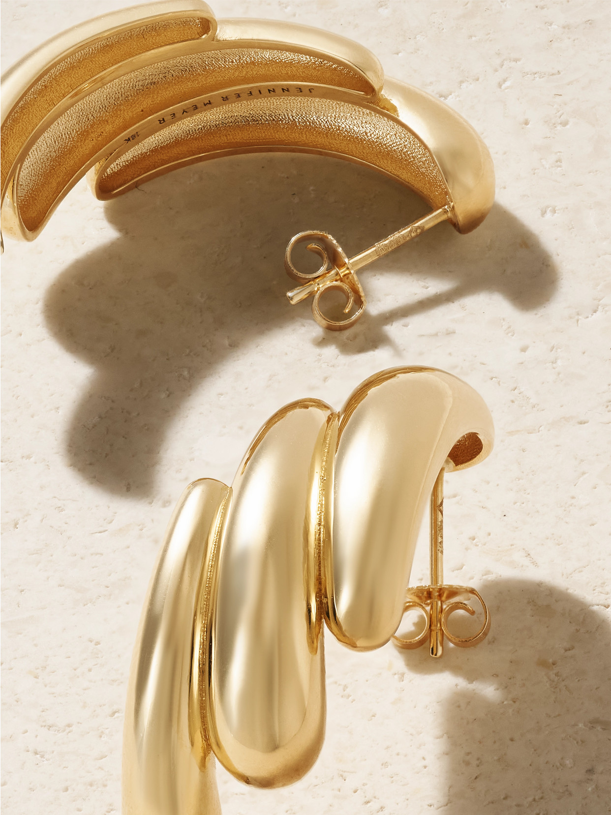 Jennifer Meyer Cascading Dome 18-karat Gold Earrings In Gold