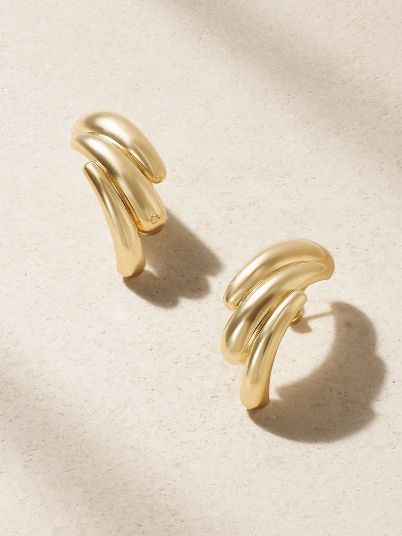 Jennifer Meyer Cascading Dome 18-karat Gold Earrings