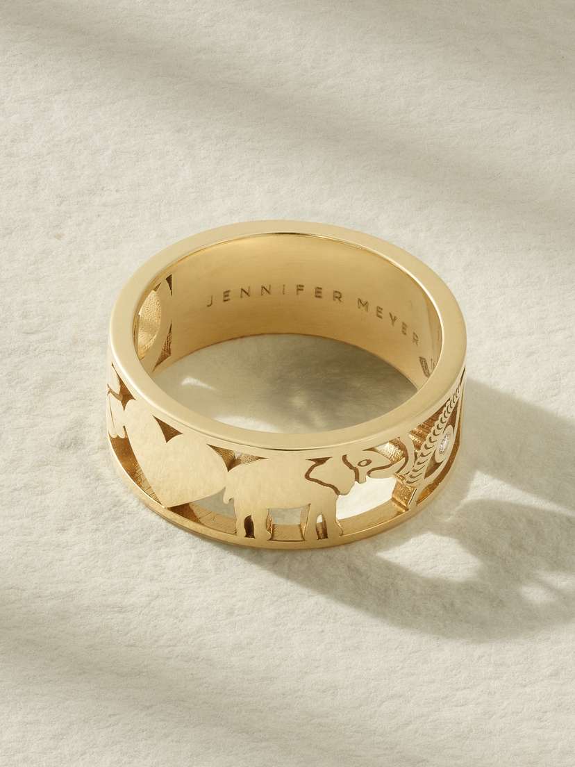 Jennifer Meyer Good Luck 18-karat Gold Diamond Ring