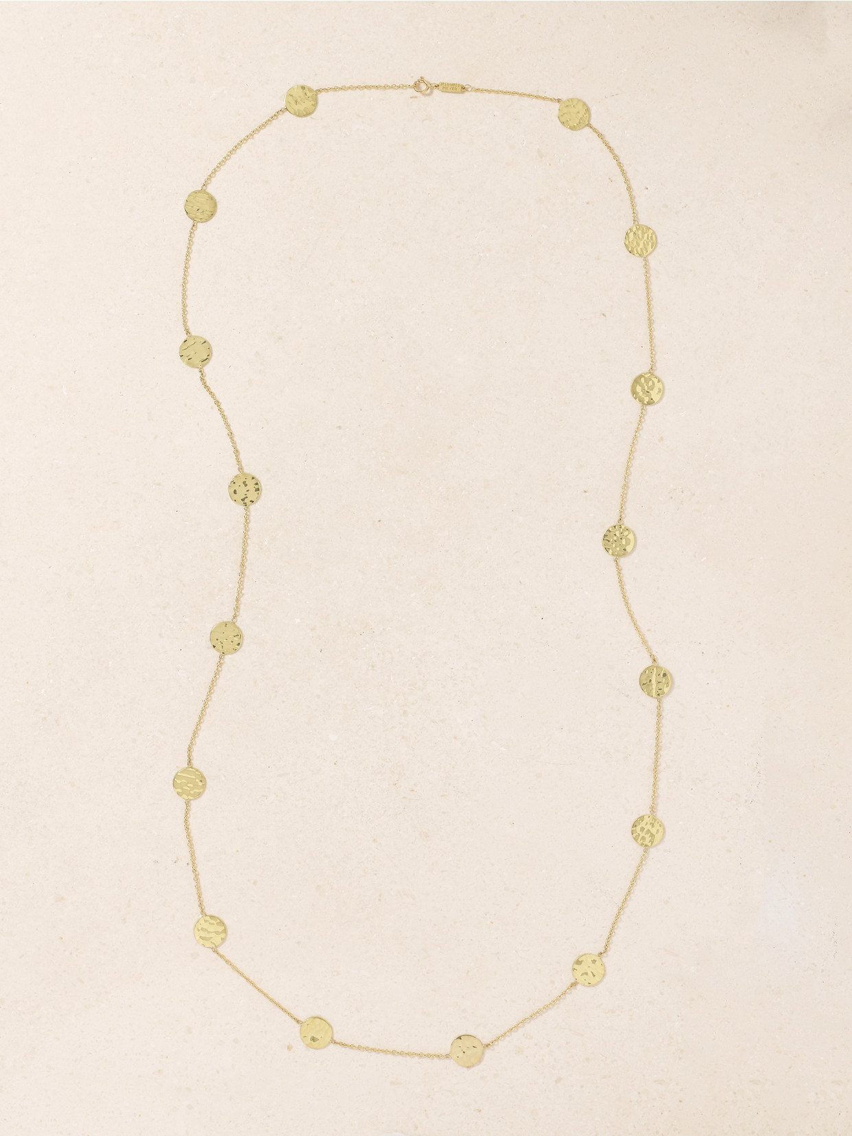 Jennifer Meyer - Mini Hammered Disc By The Inch 18-karat Gold Necklace - One size