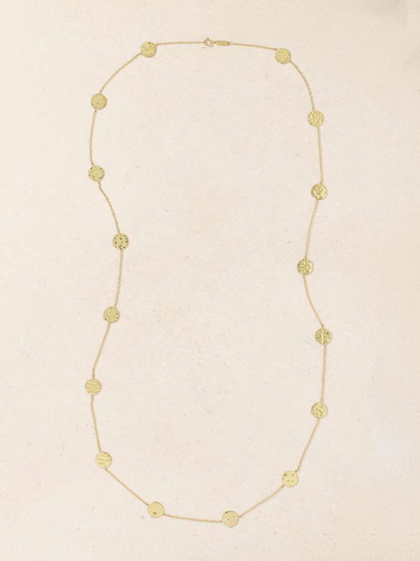 Jennifer Meyer Mini Hammered Disc By The Inch 18-karat Gold Necklace