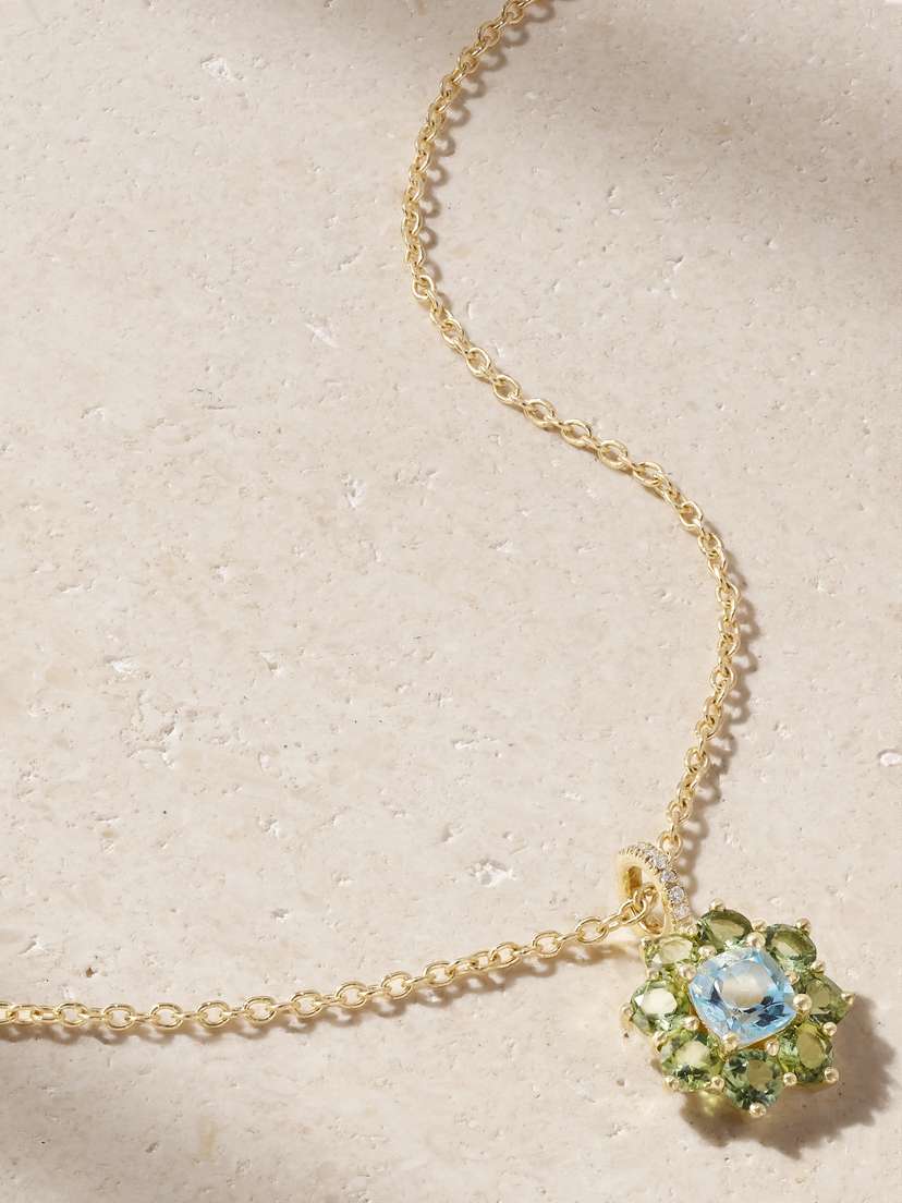 Jennifer Meyer 18-karat Gold Multi-stone Necklace