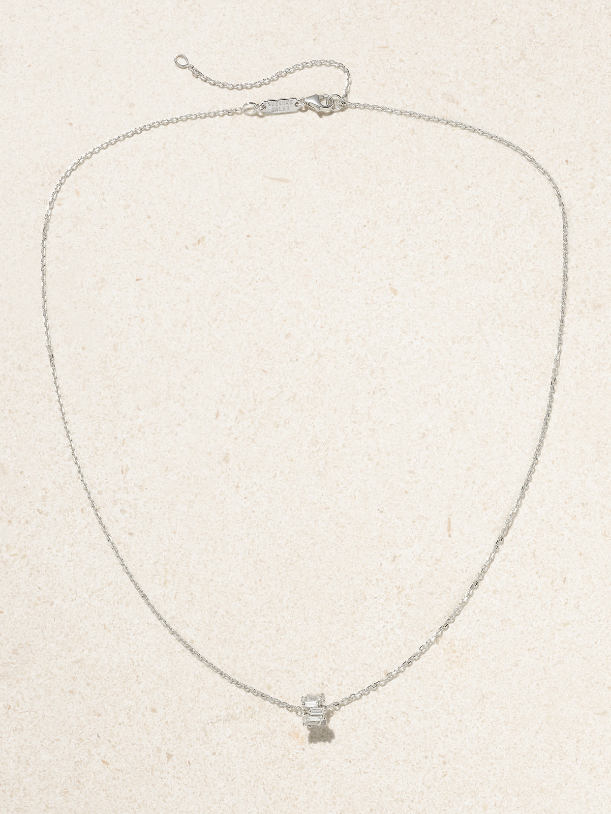 Suzanne Kalan 18-karat White Gold Diamond Necklace In Gold