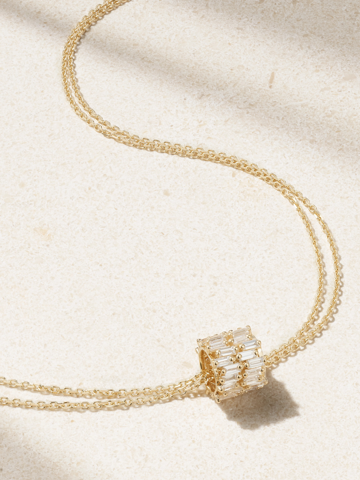 Suzanne Kalan 18-karat Gold Diamond Necklace