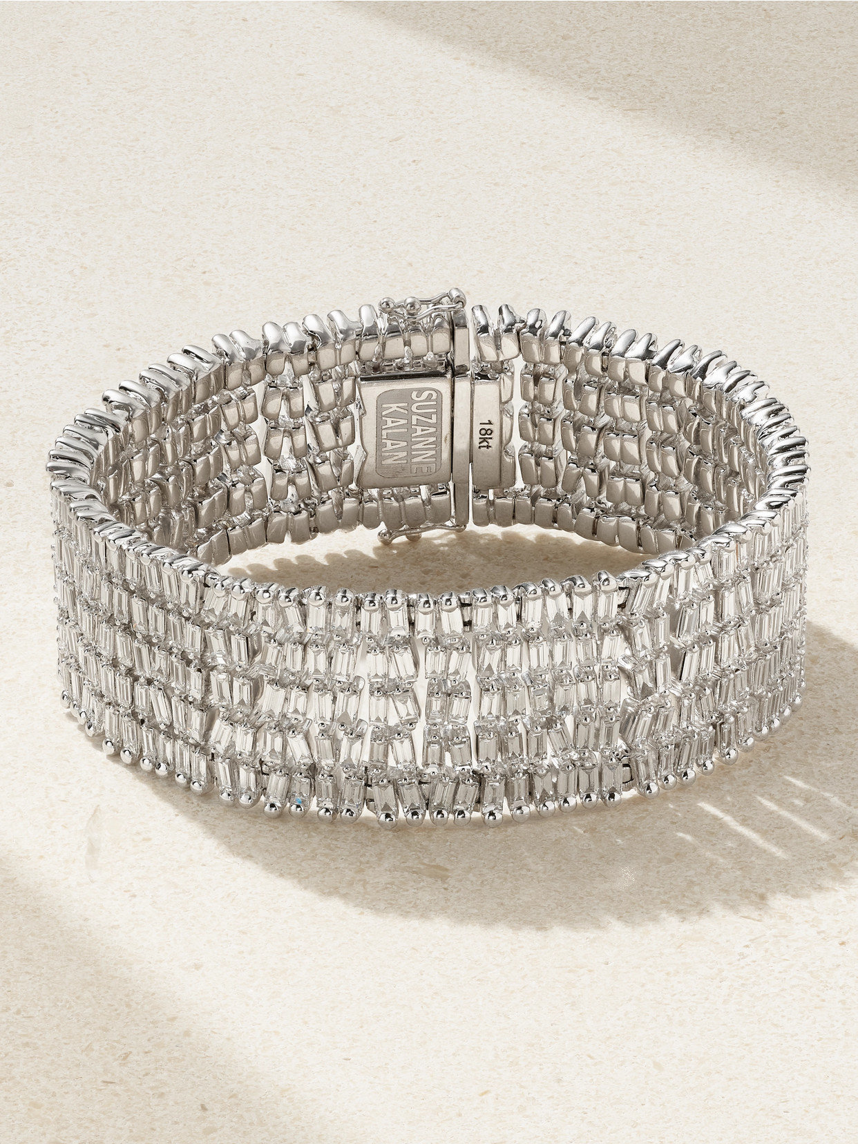 Suzanne Kalan 18-karat White  Diamond Bracelet