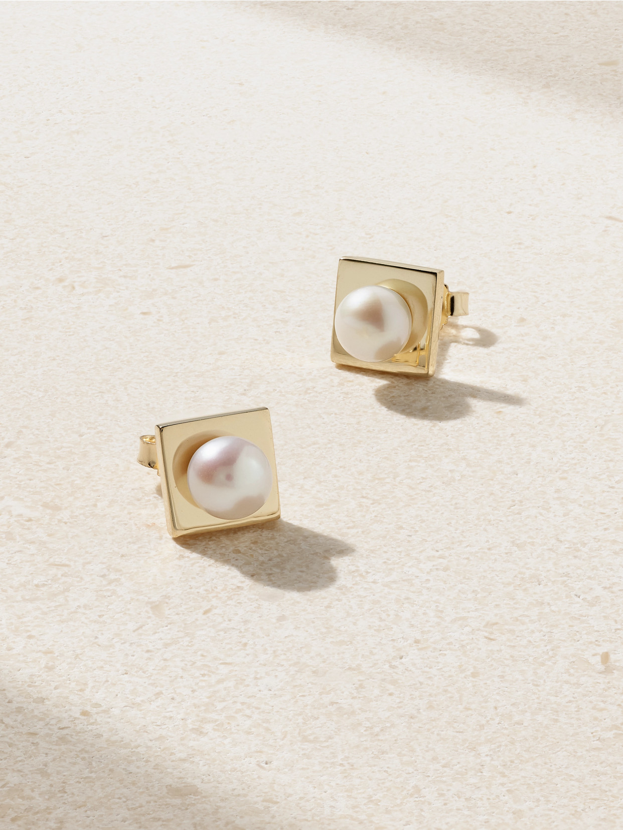 Mizuki 14-karat Gold Pearl Earrings