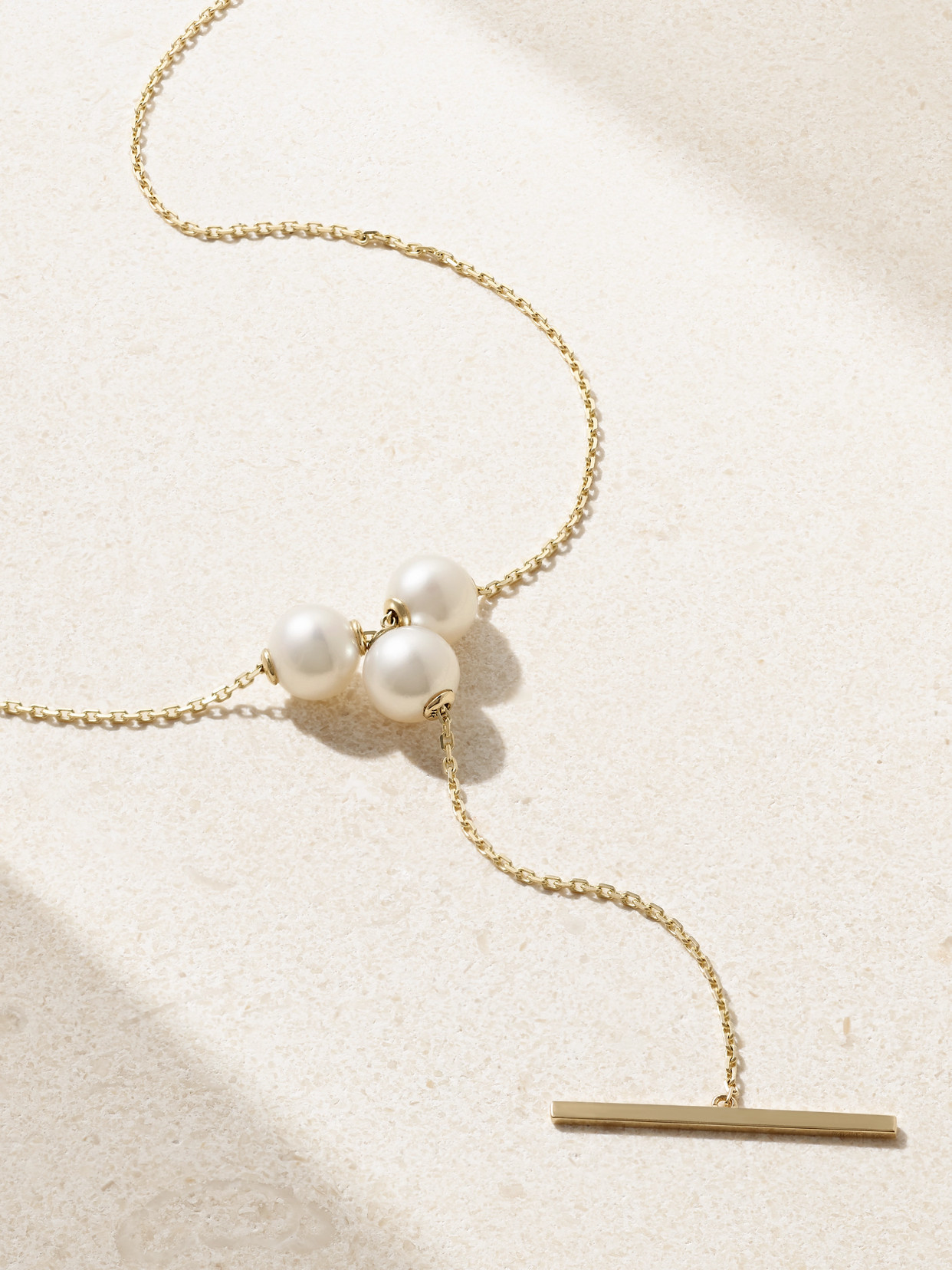 Mizuki 14-karat Gold Pearl Necklace