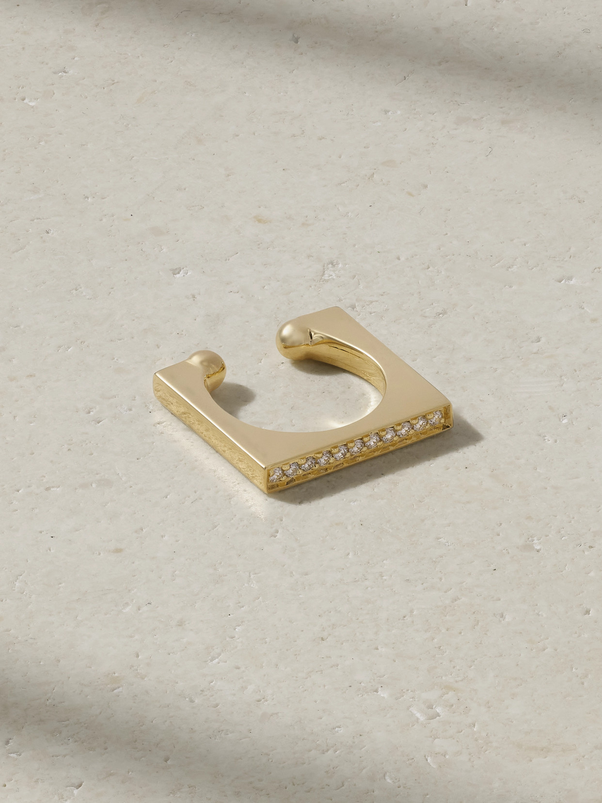 Mizuki 14-karat Gold Diamond Ear Cuff