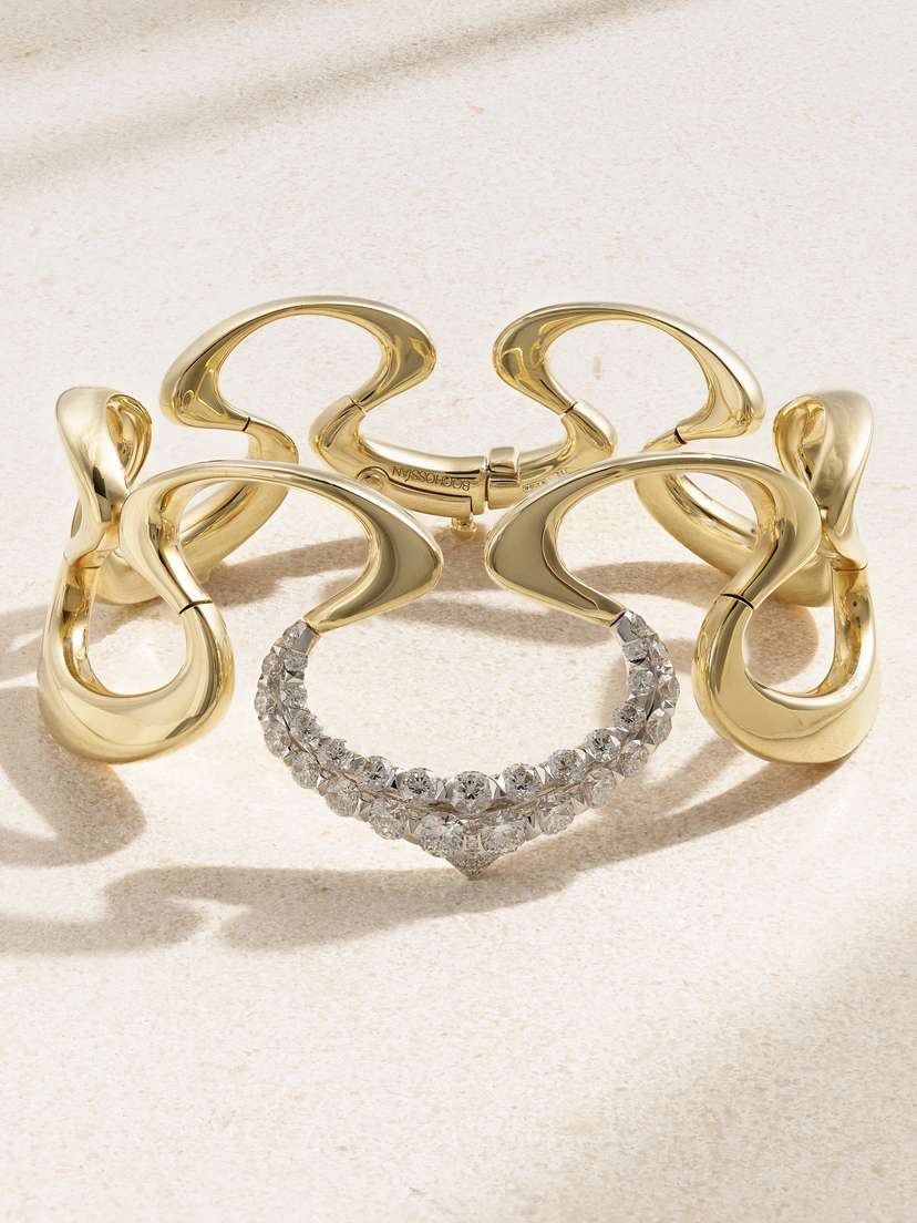 Boghossian Merveilles Halo 18-karat Yellow And White Gold Diamond Bracelet
