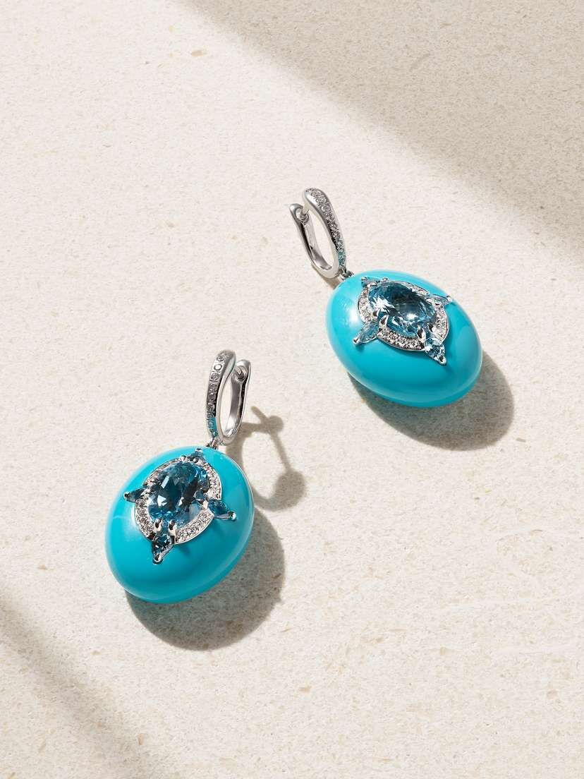 Boghossian Reveal 18-karat White Gold Multi-stone Earrings