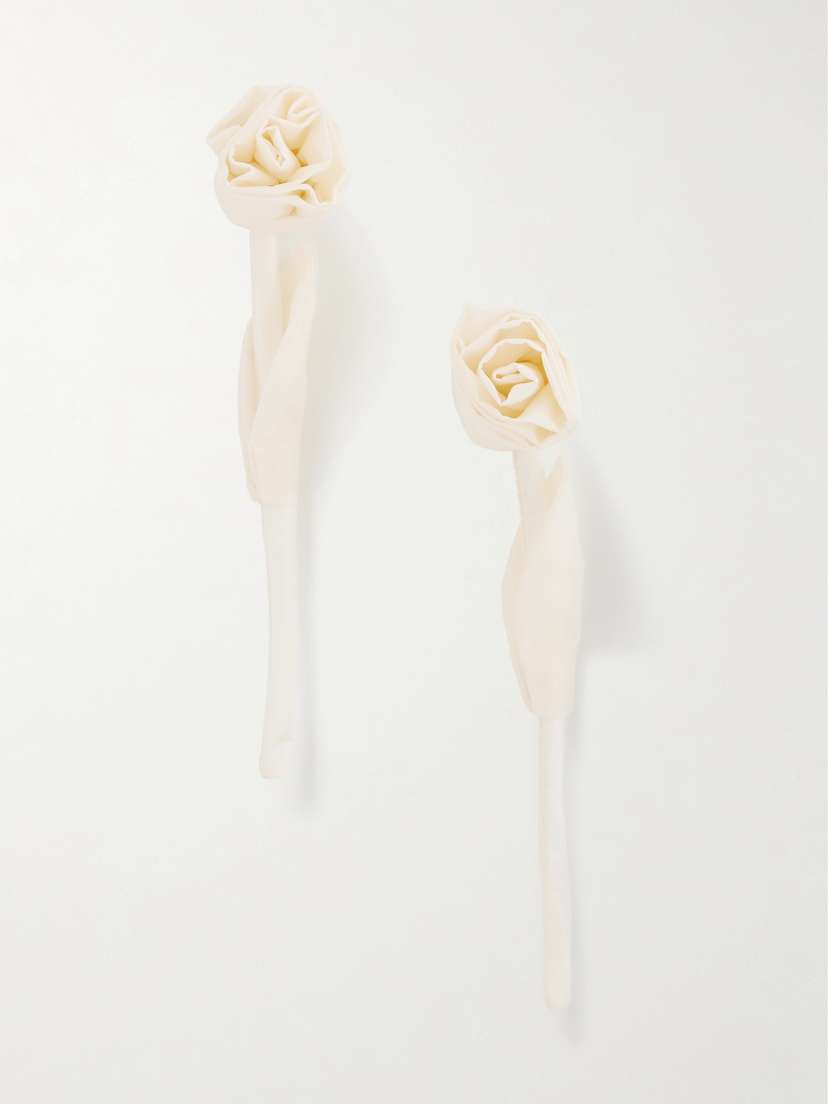 Simone Rocha Rose Gold-tone Satin Earrings