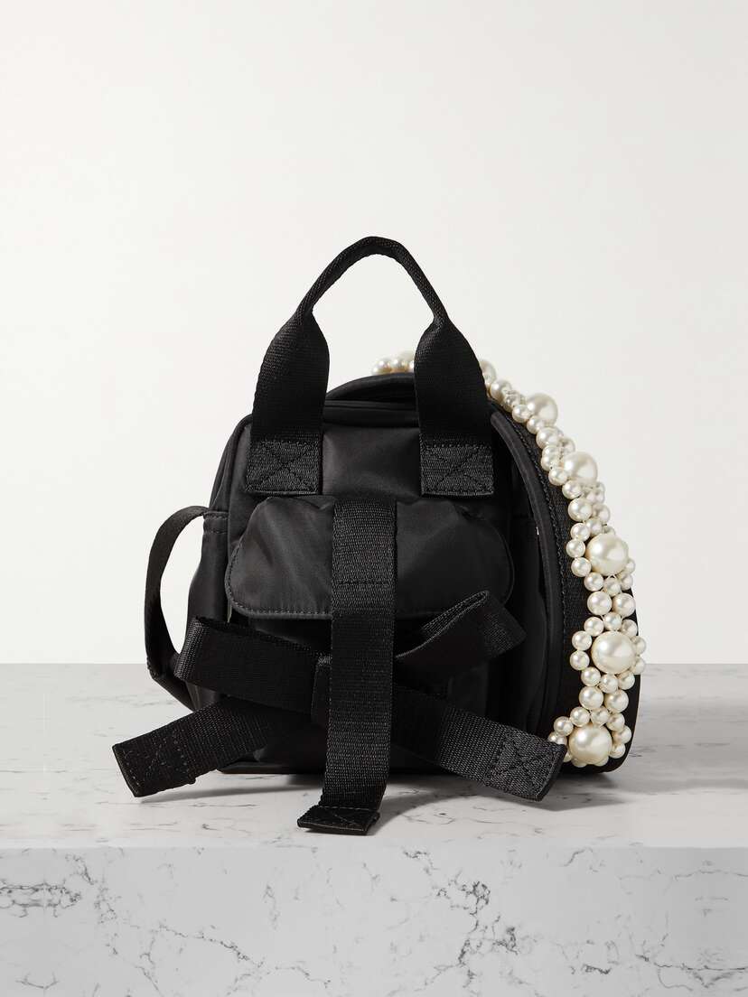 Simone Rocha Mini Embellished Canvas Shoulder Bag