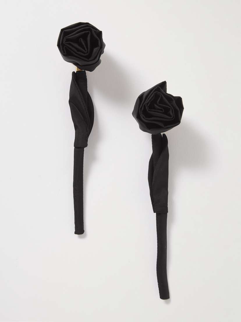 Simone Rocha Rose Gold-tone Satin Earrings