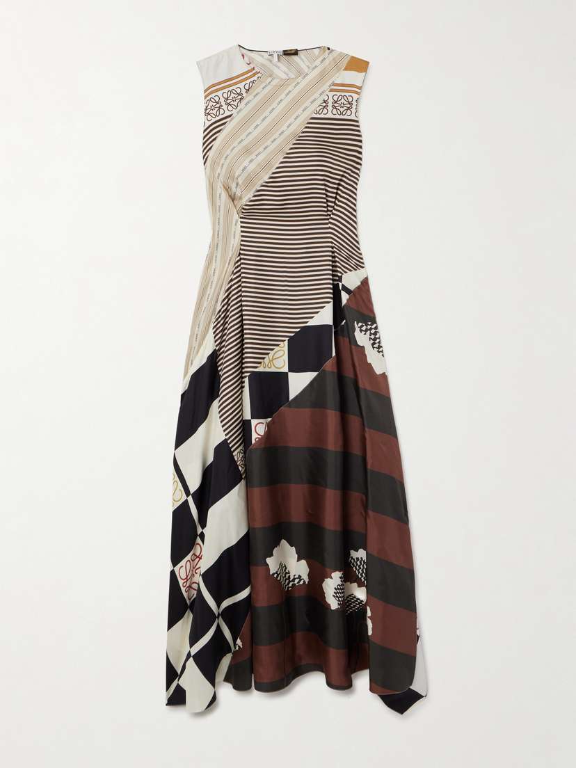 Loewe + Paula's Ibiza Cutout Printed Silk-twill Maxi Dress - FR 44