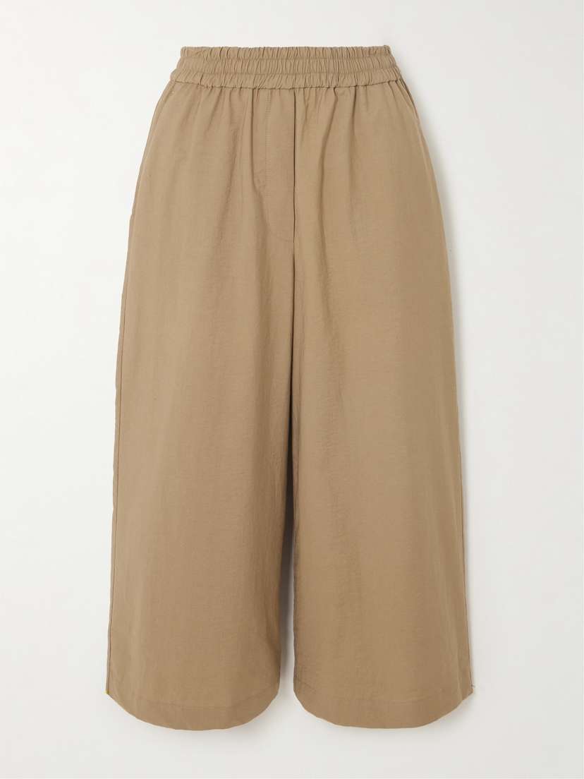 Loewe + Paula's Ibiza Cropped Cotton-blend Wide-leg Pants