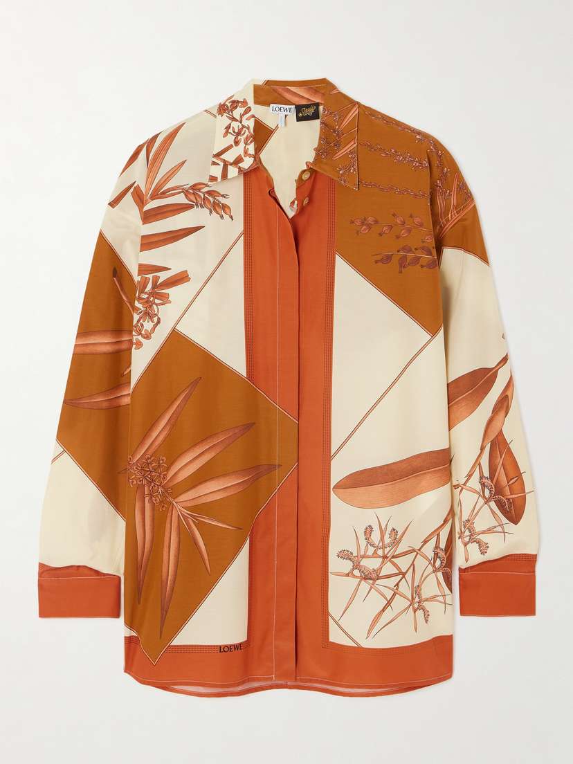 Loewe + Paula's Ibiza Printed Cotton And Silk-blend Shirt