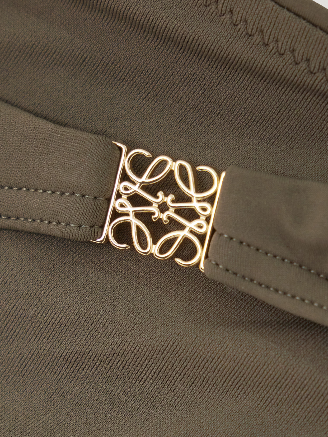 Loewe Bikini Bottoms In Technical Jersey In Green