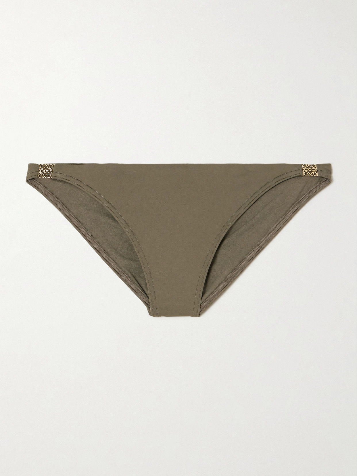 Loewe + Paula's Ibiza Embellished Bikini Briefs In Green