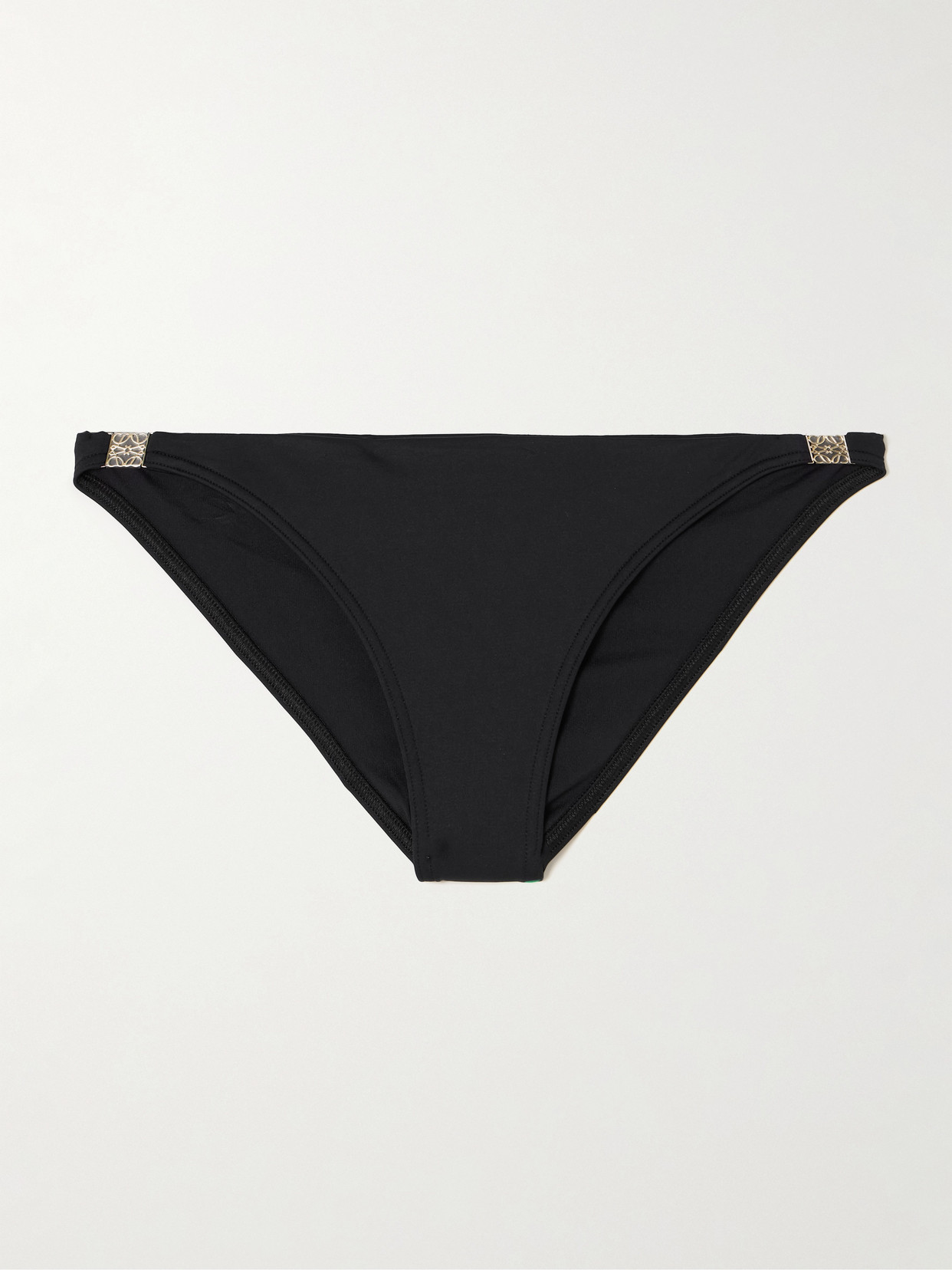 Shop Loewe + Paula's Ibiza Embellished Bikini Briefs In Black